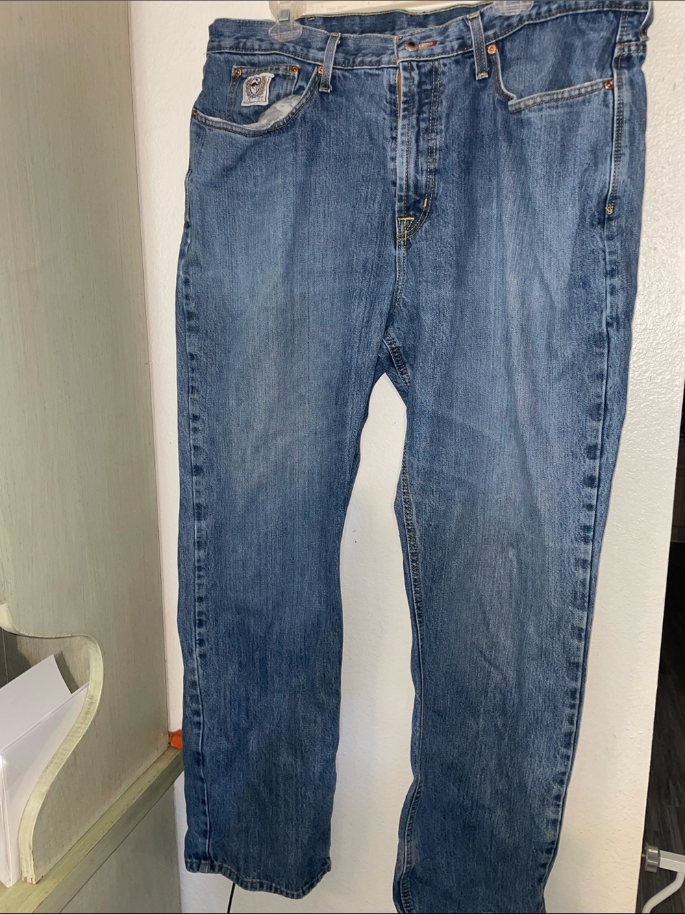 Cinch Men's Straight Jeans in Medium Blue Denim
